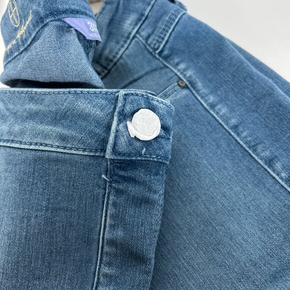 Hot In Hollywood Women's Size 3XP Blue Silky Pull On Bootcut Stretch Denim Jeans - Picture 6 of 13